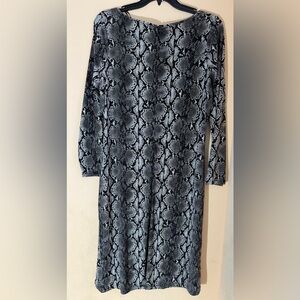 Michael Kors Black and Gray Snake Print Dress